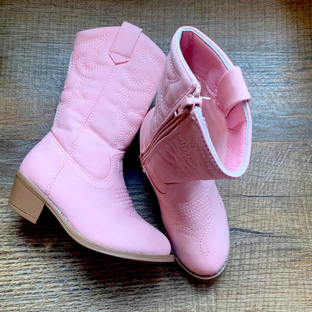 Pink cowgirl toddler boots